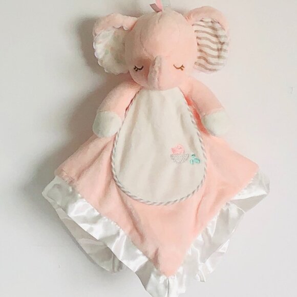 New w/ Tag Douglas Baby Lil' Snuggler Pink Elephant 🐘Lovey Blanket Plush🍼 - Picture 3 of 10